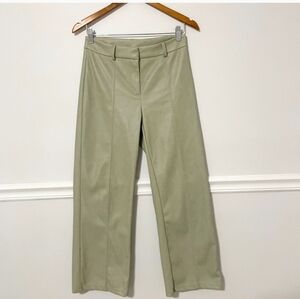 7 for all Mankind Sage Green Faux Leather Pants NWOT